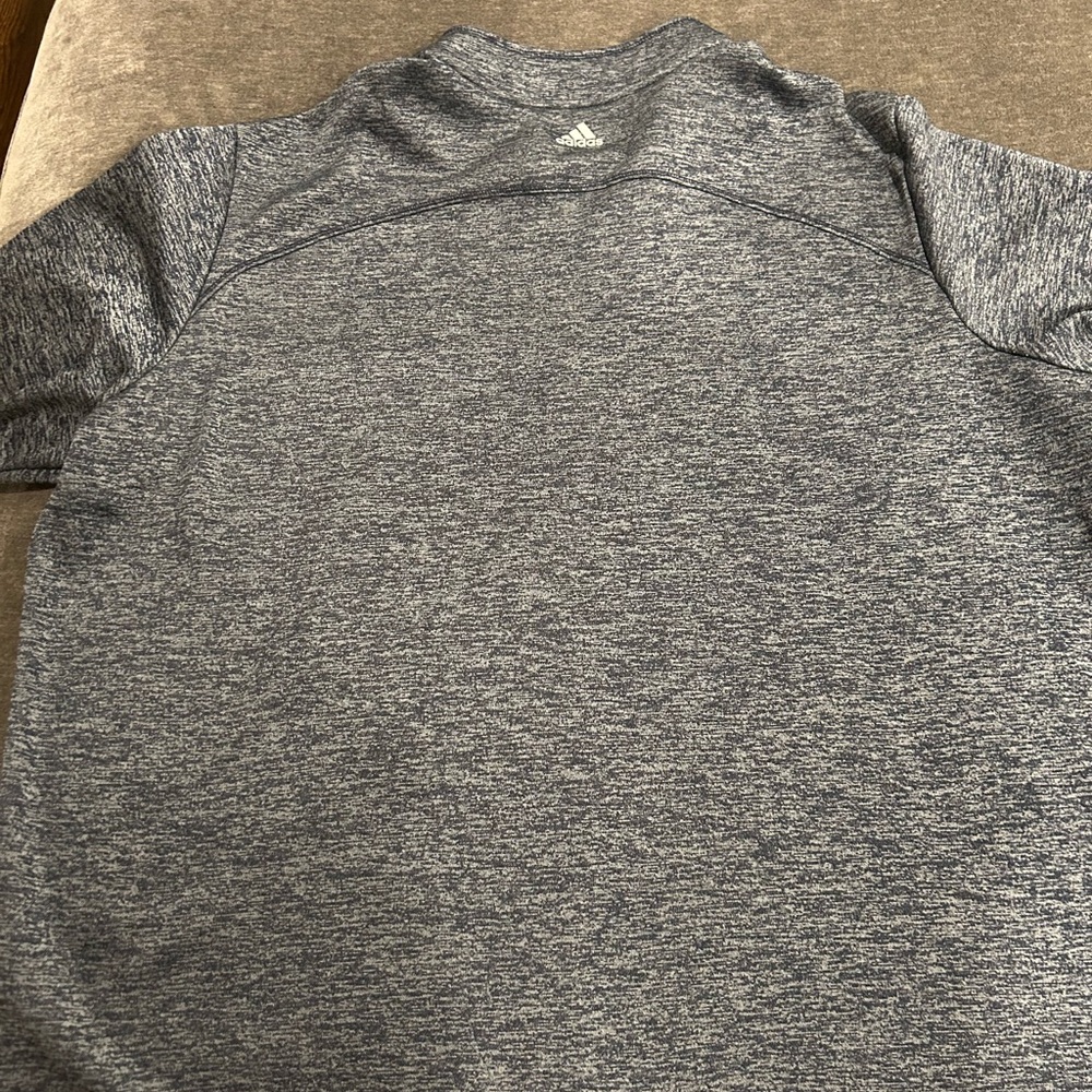 Adidas Navy Heather Quarter-Zip Pullover - Picture 3 of 4